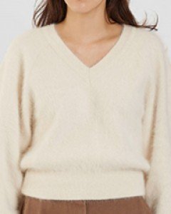 angora v-neck knit (3 colors)