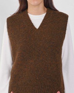 alpaca knit vest (4 colors)