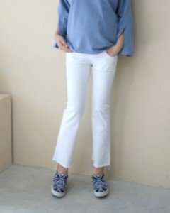 D_치얼업 베이직 코튼 세미부츠컷팬츠 (11차리오더)