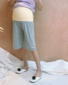 D_트레닝 배색 임부 요가 팬츠