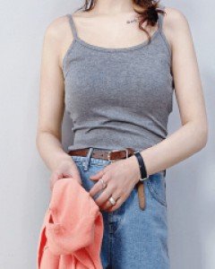 리오앤 슬림 골지 나시