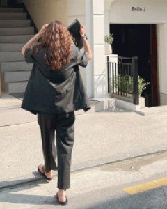 #8115 아이스 오버핏 반팔 자켓