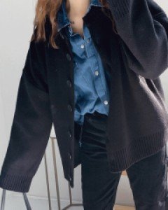 하르디 베이직 오버핏 가디건
