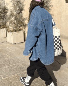 케스빈 오버핏 데님셔츠 자켓