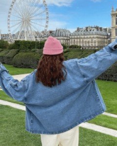 도이드 오버핏 청자켓