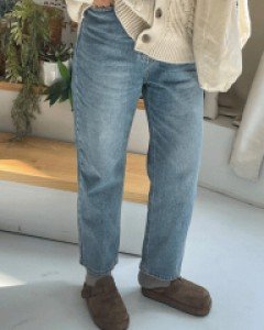 페이티 일자핏 데님팬츠