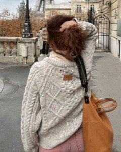 #8140 꽈배기 램스울 가디건(마시멜로우)