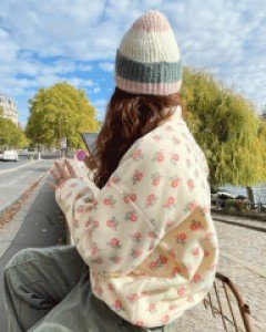 #1386 후끈 패턴 후리스 반집업 아노락