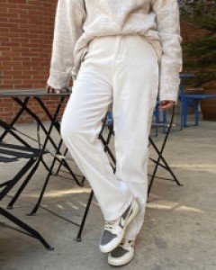 베어리 융기모 골덴 와이드팬츠