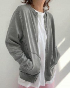 우크렌 피그먼트 빈티지 집업