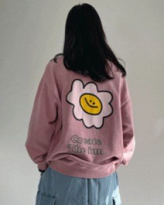 타오단 오버핏 피그먼트 맨투맨