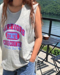 크로킨 오버핏 롱 나시티