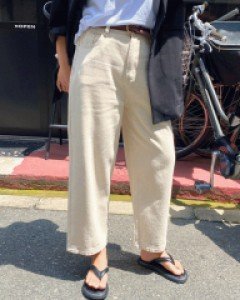 진즈2 와이드 코튼팬츠