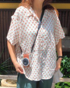 아키라 썸머 패턴 반팔셔츠