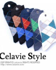 아가일 비비드 NO.006 5컬러 양말 매력있는 아가일패턴 패션양말