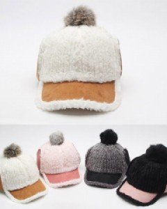 4컬러 보송이 토끼털폼폼 털캡모자 *특가세일* 반품,교환x
