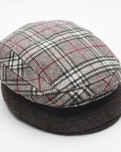 2컬러 라벨라 기모체크 울 헌팅캡 M,L 남자 여자 겨울모자