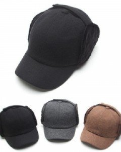 3컬러 울 털귀달이 캡 귀도리모자 남자 여자 겨울 방한모자