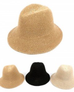 3컬러 쿨페이퍼 웨스턴 페도라  남자 여자 여름 밀짚모자