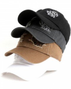 4컬러 데미지 자수 워싱볼캡 남자 여자 FW야구모자