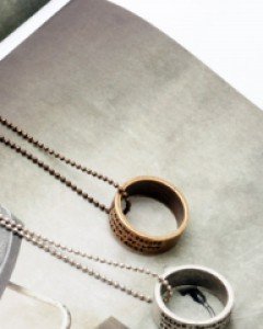 Gold&Silver 링 목걸이