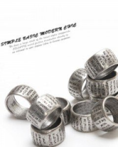 vintage lettering silver 반지