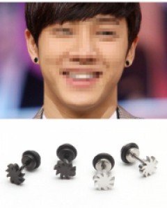 2컬러 기광 회오리컷팅 피어싱 연예인피어싱 베스트아이템