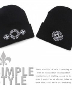 히에로글리프 블랙(black) 비니 커플모자 니트비니
