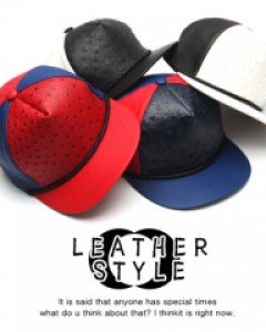 래피 투톤 레더 스냅백 일자챙 힙합모자 가죽스냅백모자