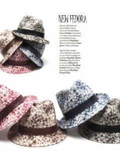 4컬러 레더띠 플라워 페도라 꽃무늬 중절모 커플모자