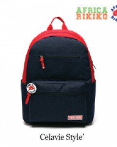 [아프리카 리키코] no.115 곤색+빨강  커플가방 캐주얼배낭 학생백팩