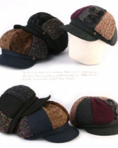 3컬러 노블레스 팔각햇 커플모자 유니크 헌팅캡