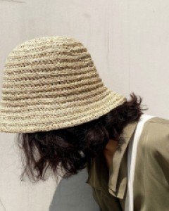 5컬러 라우 밀짚 버킷햇 여자 여름 해변 비치 지사 벙거지모자