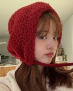 츄 뽀글이 양털 여성 겨울보넷 군밤 벙거지 귀도리 귀덮는 귀마개모자 후드목도리