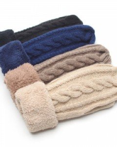 4컬러 꽈배기 양털 벙어리장갑 겨울 방한 털장갑