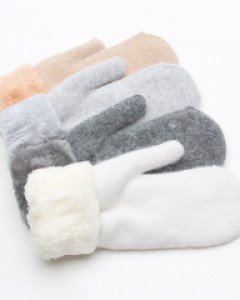 4컬러 따뜻 앙고라 털 벙어리장갑 겨울 방한 울 장갑