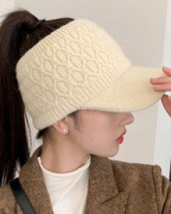 스판 니트캡 모자 겨울 골프 귀덮개 여자 귀덮는 방한 챙모자