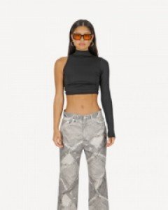 립합 소울 스킨 크롭티 블랙