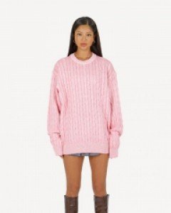 꽈배기 라운드 니트