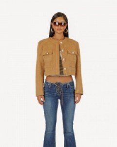 런던 스웨이드 재킷 카멜