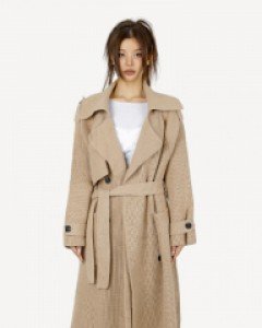 니트 트랜치 가디건