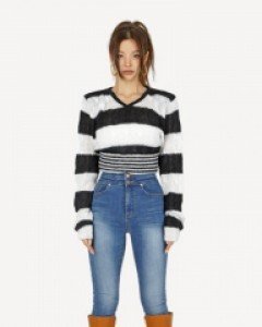 B 스트라이프 니트