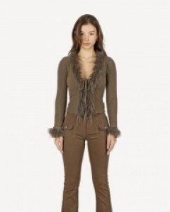 밍크 퍼 가디건