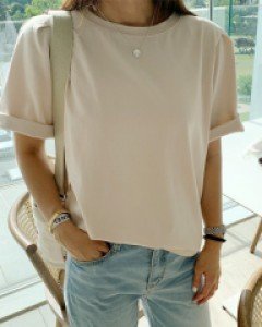 핑키 퍼프티셔츠(자체제작)