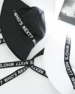 세기 레터링 스트랩 끈 벙거지