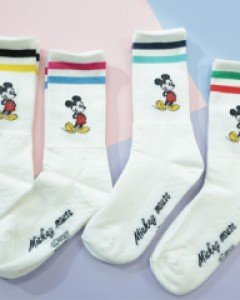 Point Line Mickey Mouse 양말