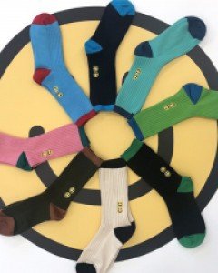 하이드 스마일 비비드 골지 양말