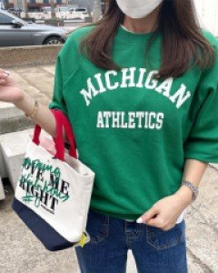 미시건 나그랑 반팔 맨투맨