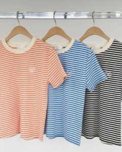 메이린 골지 슬림핏 티셔츠