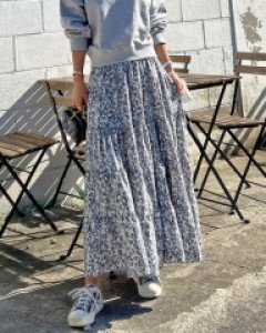 로하 플라워 캉캉 롱 스커트